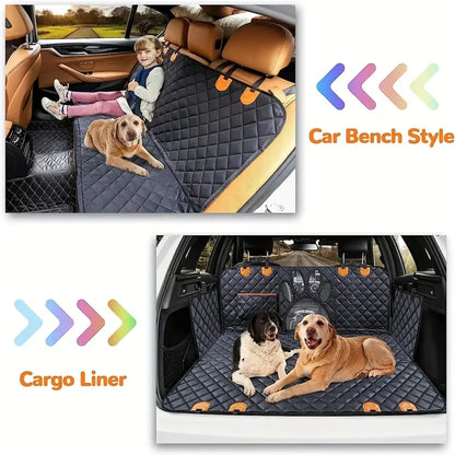 Universal Waterproof Dog Car Seat Cover with Mesh Window