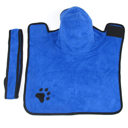 Quick-Dry Pet Bathrobe with Hood