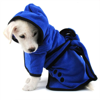 Quick-Dry Pet Bathrobe with Hood