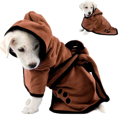 Quick-Dry Pet Bathrobe with Hood