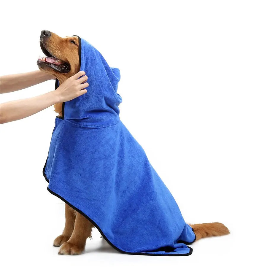 Quick-Dry Pet Bathrobe with Hood