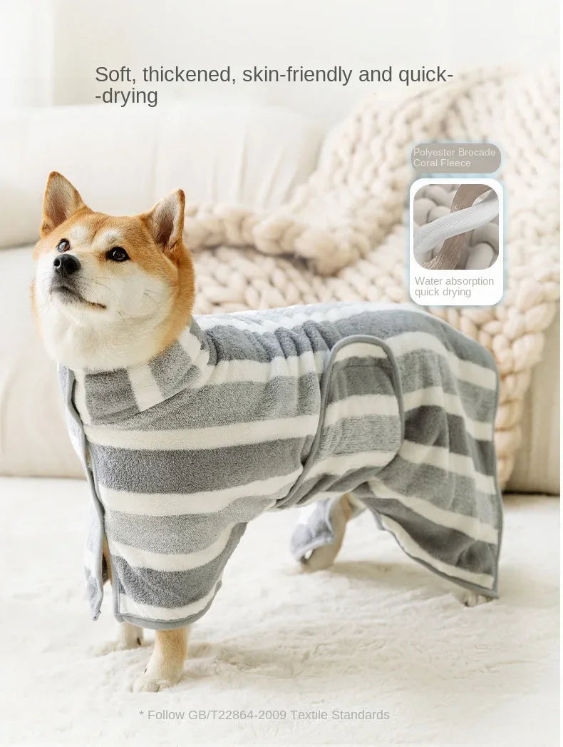 Dog Bathrobe, Super Large, Absorbent and Quick Drying Golden Hair, Shiba Dog Cat, Disposable Bath Towel, Pet Clothes, Bath Towel