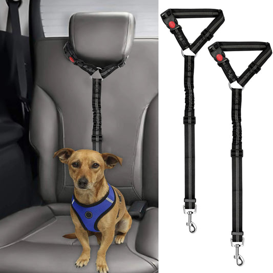 Two in one Adjustable Dog Car Seat Belt Harness Leash