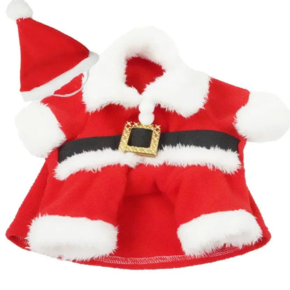 Pet Funny Christmas Clothes Xmas Clothing Warm Fleece Coat Puppy Dog Fashion Clothes Santa Claus Standing Costume New