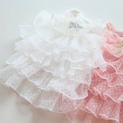 Cat Spring/summer Dress Full of Star Wedding Sweet Dog Pet Dress Cat Dress