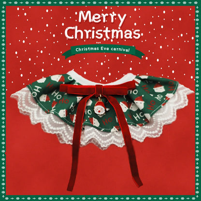 2023 Xmas Puppy cats Christmas Decorate Pet lace tie Dog Bow Tie Bow Ties Red Collar Dog for Small Dogs Supplies Pet photography