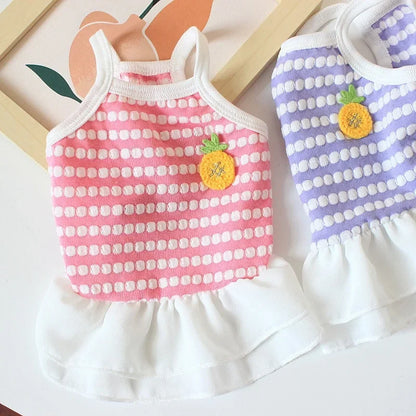 Pet Clothes Kitten Puppy Teddy Bear Pomeranian Dog Clothes Summer Thin Breathable Princess Dress