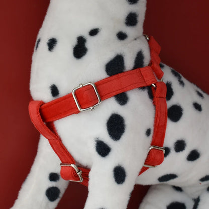 Adjustable Red Nylon Dog Harness - Comfortable Fit for Active Dogs