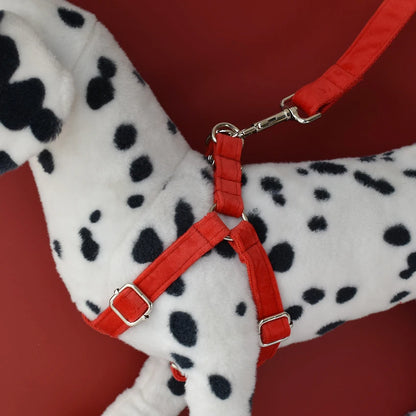 Adjustable Red Nylon Dog Harness - Comfortable Fit for Active Dogs