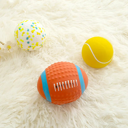 Durable Latex Squeaky Dog Toy Ball