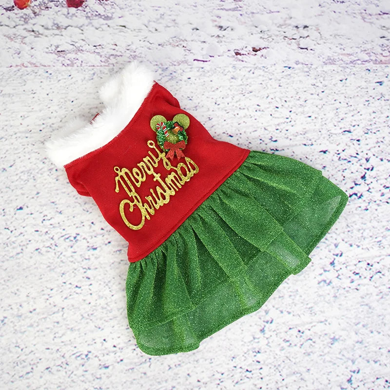 Christmas Dog Dresses For Small Dogs Clothes Summer Christmas Cosplay Cat Pet Dog Dress Fancy Princess Puppy winter xmas Dress