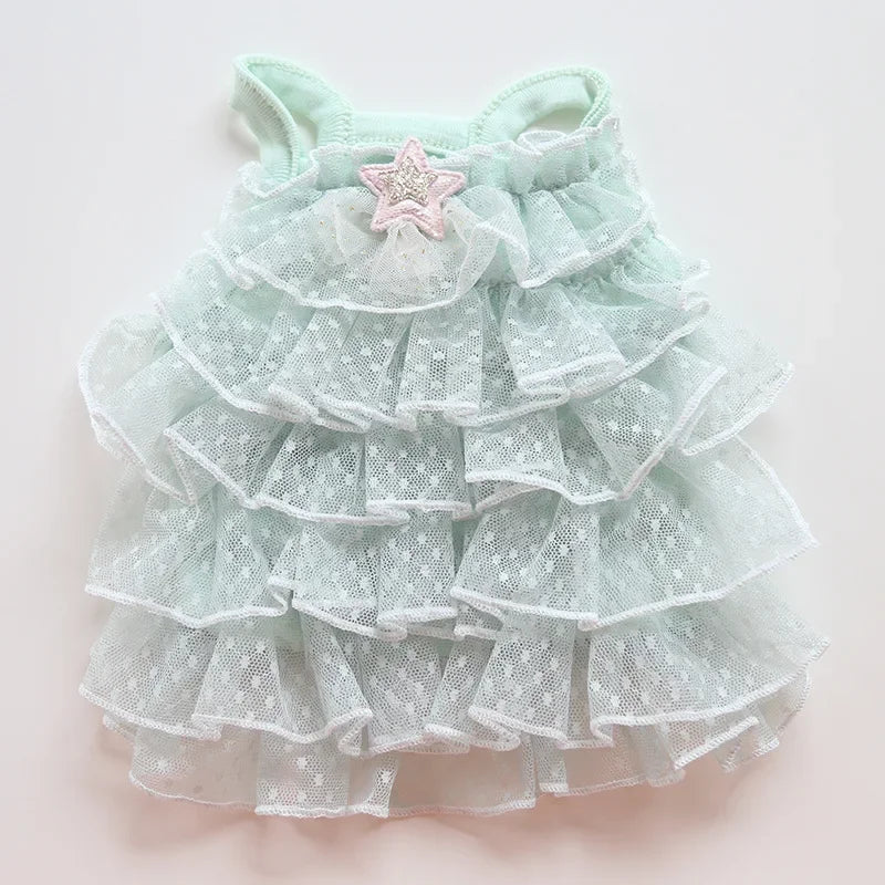 Cat Spring/summer Dress Full of Star Wedding Sweet Dog Pet Dress Cat Dress