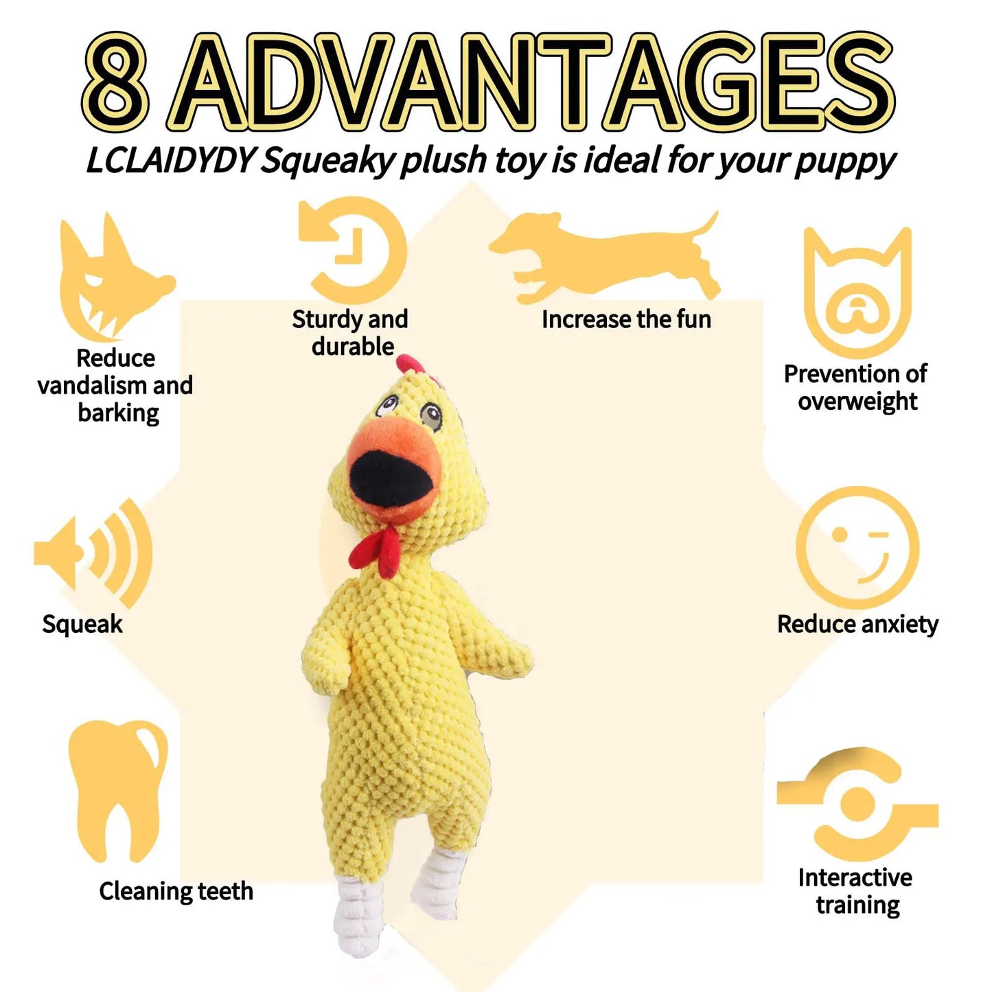 Durable Squeaky Plush Dog Toy