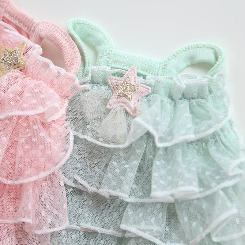 Cat Spring/summer Dress Full of Star Wedding Sweet Dog Pet Dress Cat Dress