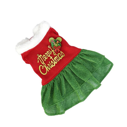 Christmas Dog Dresses For Small Dogs Clothes Summer Christmas Cosplay Cat Pet Dog Dress Fancy Princess Puppy winter xmas Dress