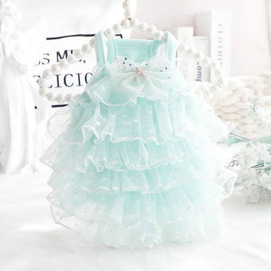 Summer Princess dog Dress for Little Small Puppies pet Animal Cat Tutu Wedding Party Skirt Clothes for Chihuahua Poodle