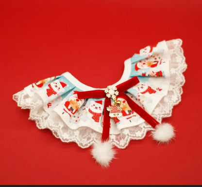 Christmas Decorate Creative Pet lace tie Dog Bow Tie Puppy Bow Ties Red Collar Dog for Small Dogs Supplies Pet Accessories