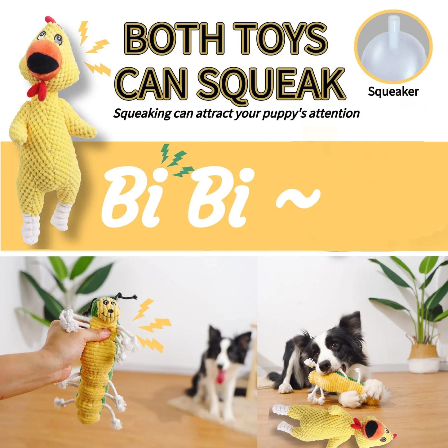 Durable Squeaky Plush Dog Toy