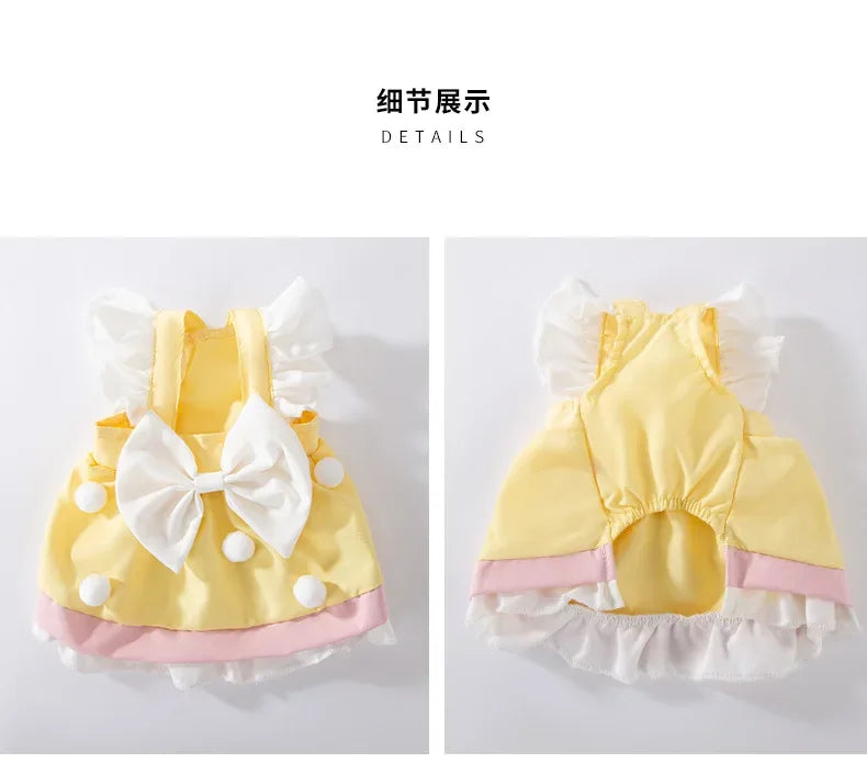 Cute Dog Clothes Small Dog Teddy Bichon Bear Princess Wind Cake Dress Child Summer Vest Pet Clothes