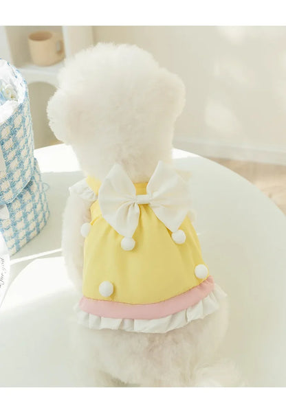 Cute Dog Clothes Small Dog Teddy Bichon Bear Princess Wind Cake Dress Child Summer Vest Pet Clothes