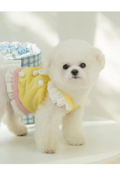 Cute Dog Clothes Small Dog Teddy Bichon Bear Princess Wind Cake Dress Child Summer Vest Pet Clothes