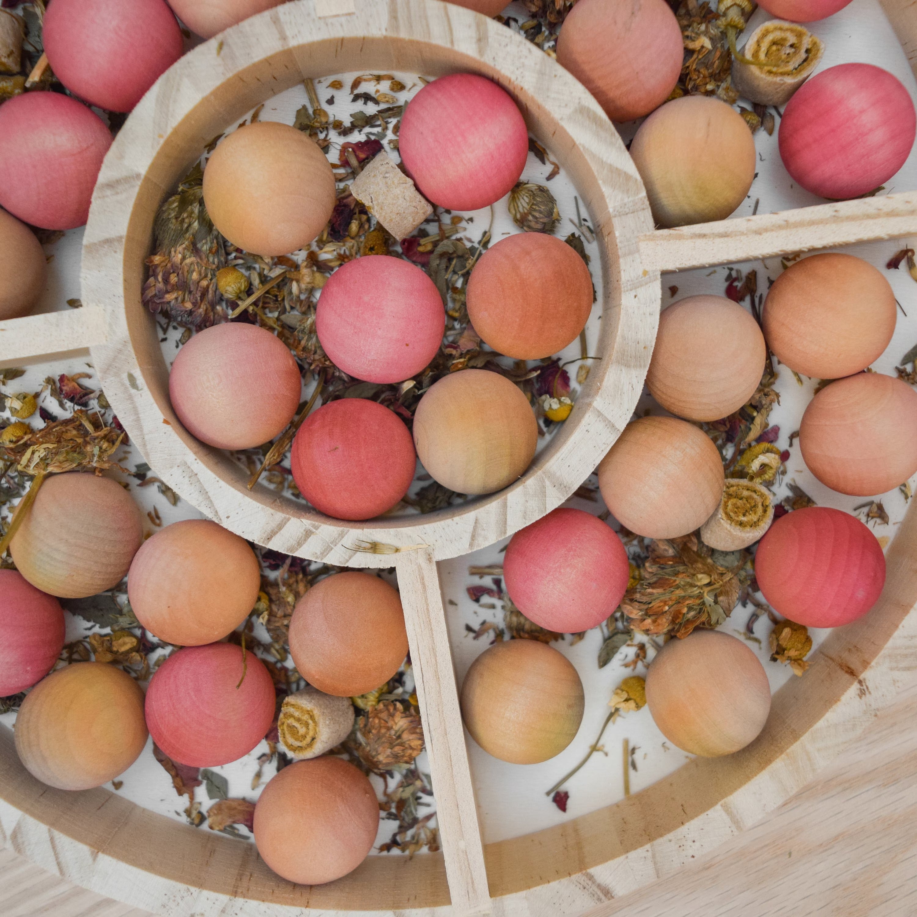 Wooden Ball Pit Foraging Toy
