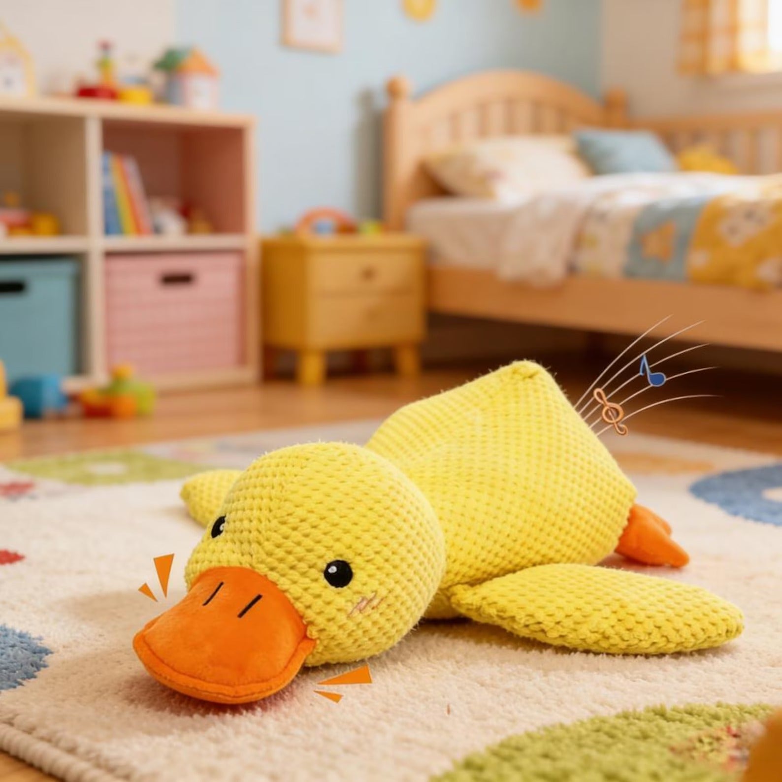 Yellow Duck Shaped Pet Toy