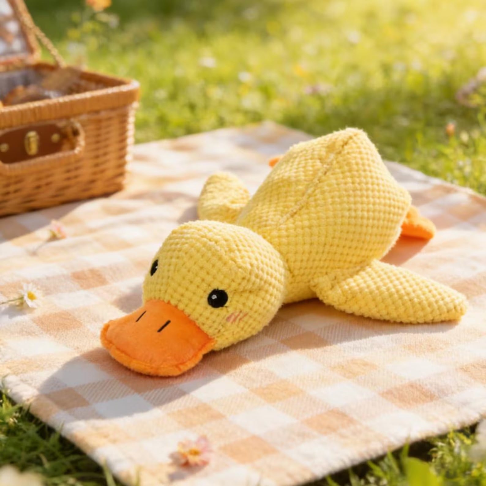 Yellow Duck Shaped Pet Toy